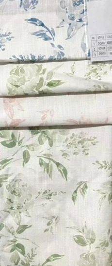 Celadon Dover Floral Digital Print Fabric - Linen Look - 115 Inch. in Width Fabric by the Yard - 115 Inch Wide Fabrics Star