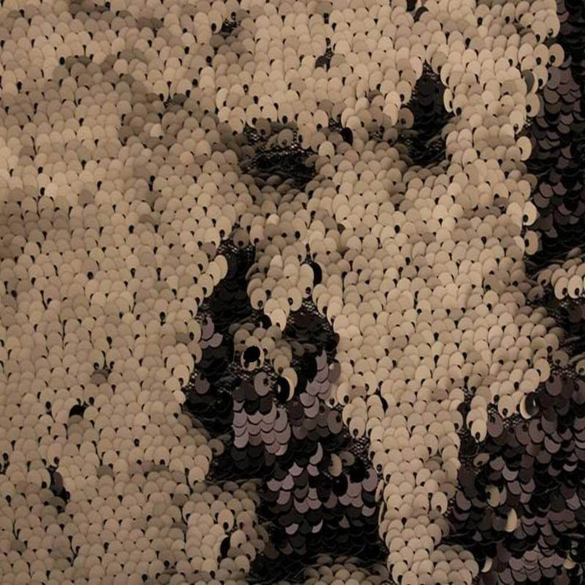 Black/Gold Color Changing Sensory Wall Reversible Sequin Fabric by the Yard - 52 Inch Wide Fabrics Star