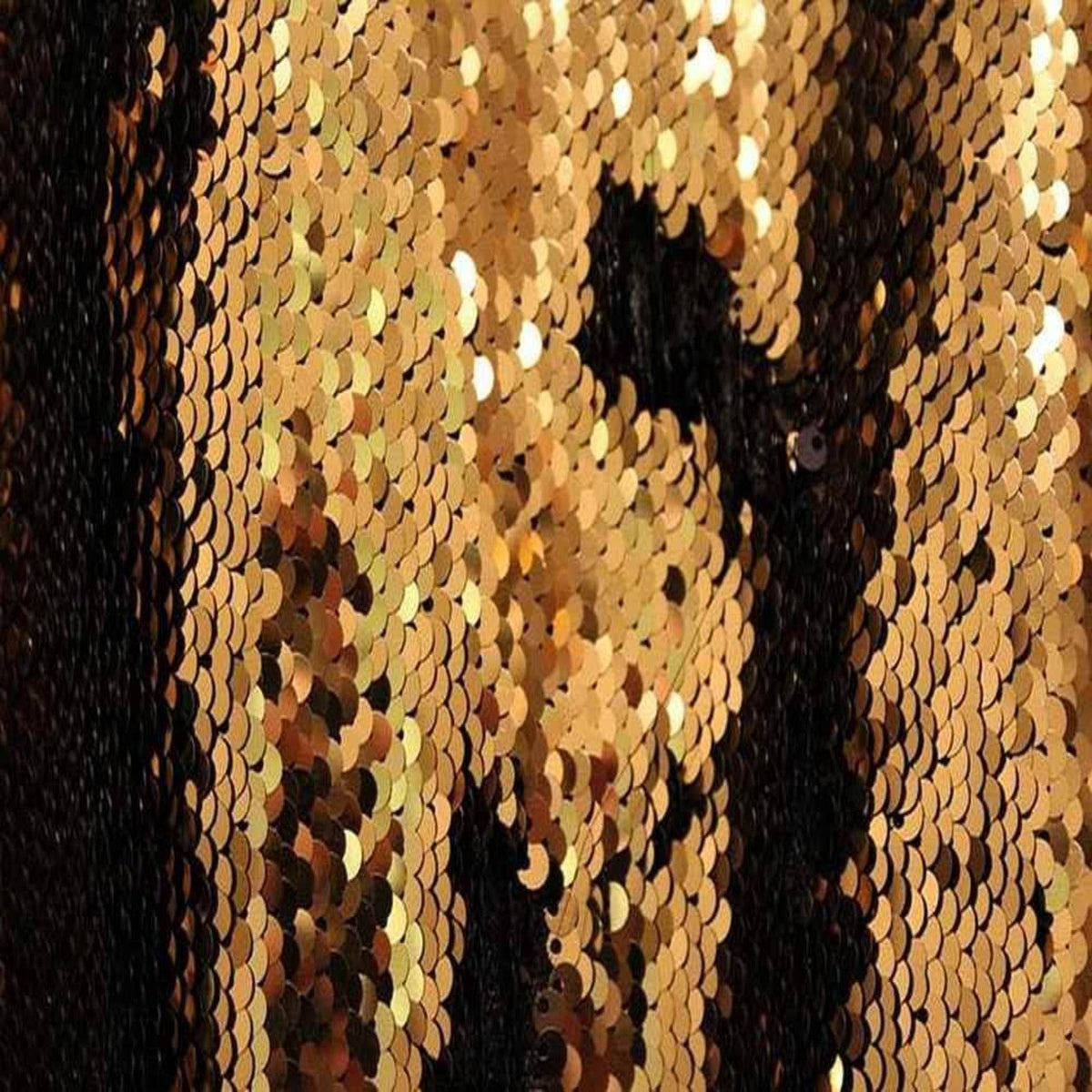 White/Gold Color Changing Sensory Wall Reversible Sequin Fabric by the Yard - 52 Inch Wide Fabrics Star