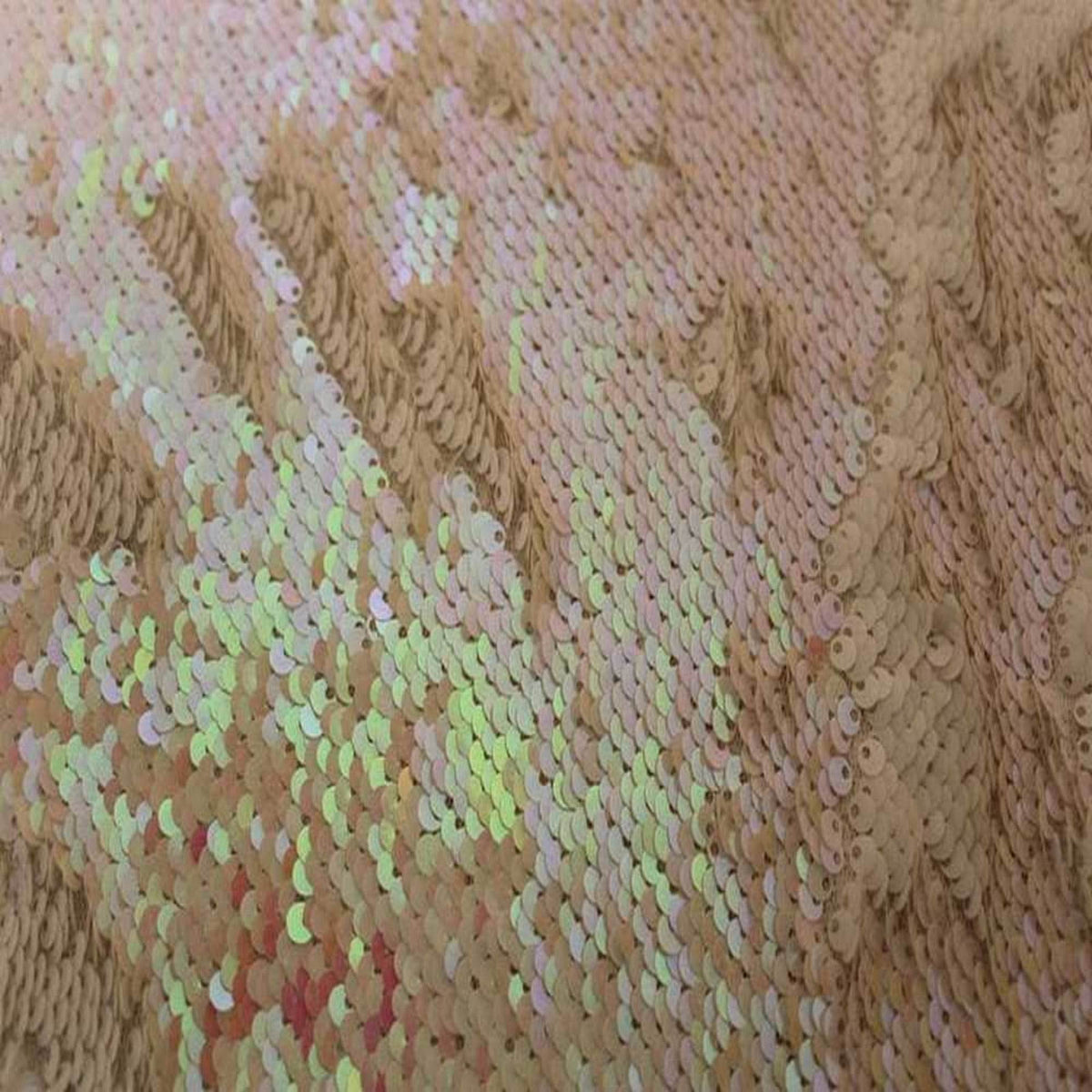 Pink/White Color Changing Sensory Wall Reversible Sequin Fabric by the Yard - 52 Inch Wide Fabrics Star