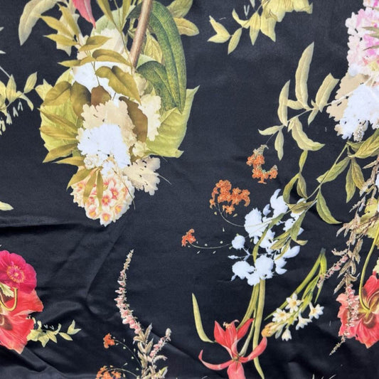 Digital Print Fabric - Cotton Hand - 58 Inch. in Width, | Home Decor Black Festoon Fabrics Star