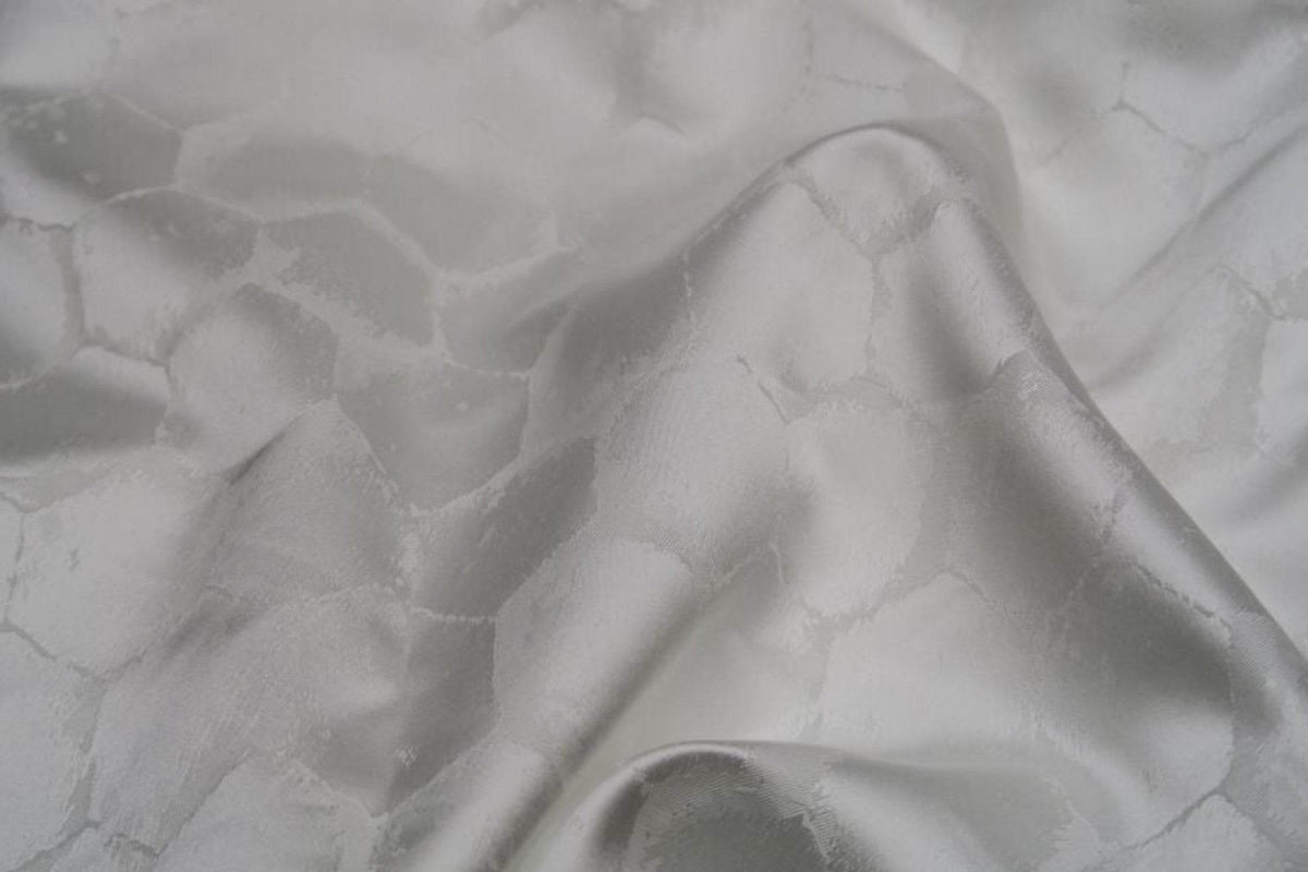 Frontier Jacquard Fabric, 55 Inch. in Width, | Home Decor White Fabrics Star
