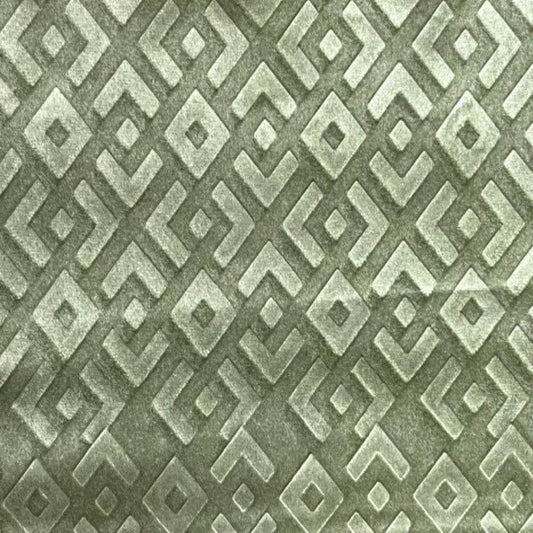 Gate Brocade Velvet Fabric, 72 Inch in Width Ideal Embossed Material for Home Decor Olive Fabrics Star