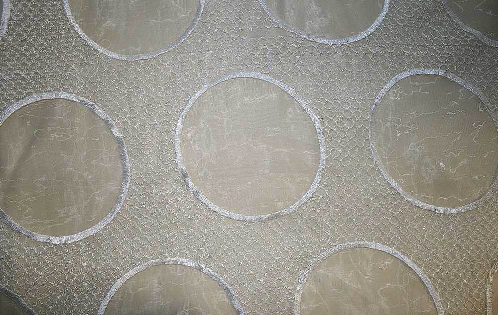 ivory GLACIER Embroidered Fabric by the Yard - 58 Inch Wide Fabrics Star