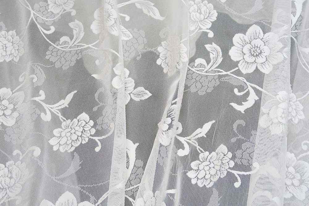 GLASGOW Lace Netting Material 55 Inch in Width | Home Décor Ivory Fabrics Star