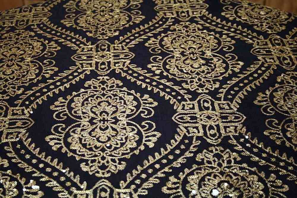black-silver GLITTER Sequin Fabric by the Yard - 58 Inch Wide Fabrics Star