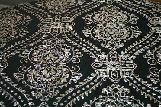 white-silver GLITTER Sequin Fabric by the Yard - 58 Inch Wide Fabrics Star