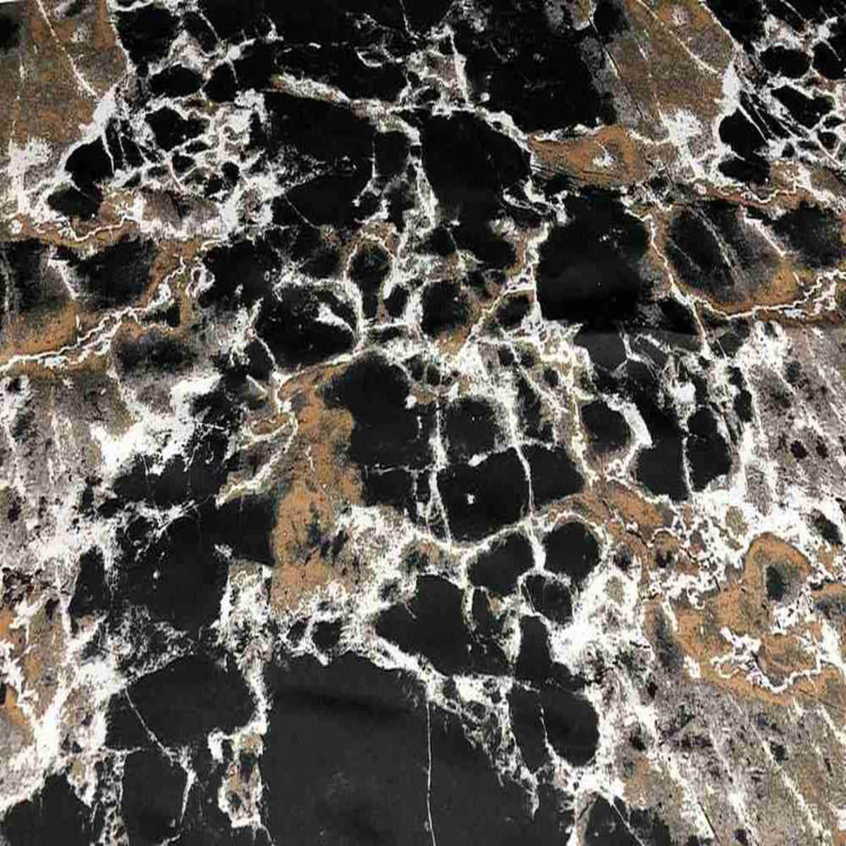 GRANITE - Digital Print Satin Fabric - Cotton Hand - 58 Inch. in Width, | Home Decor Black Gold Fabrics Star