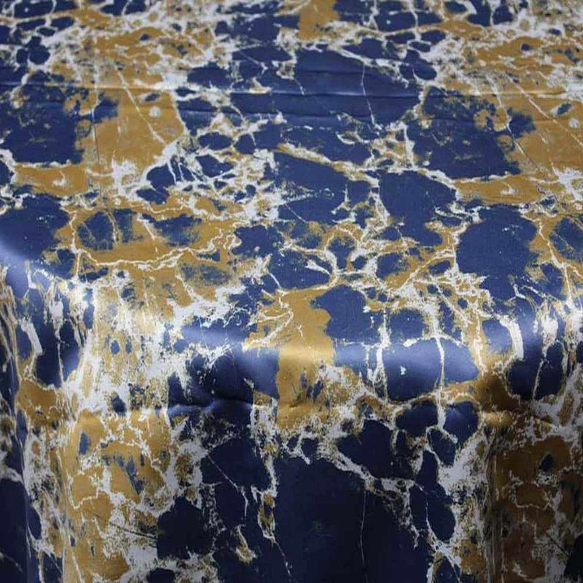 GRANITE - Digital Print Satin Fabric - Cotton Hand - 58 Inch. in Width, | Home Decor Blue Gold Fabrics Star