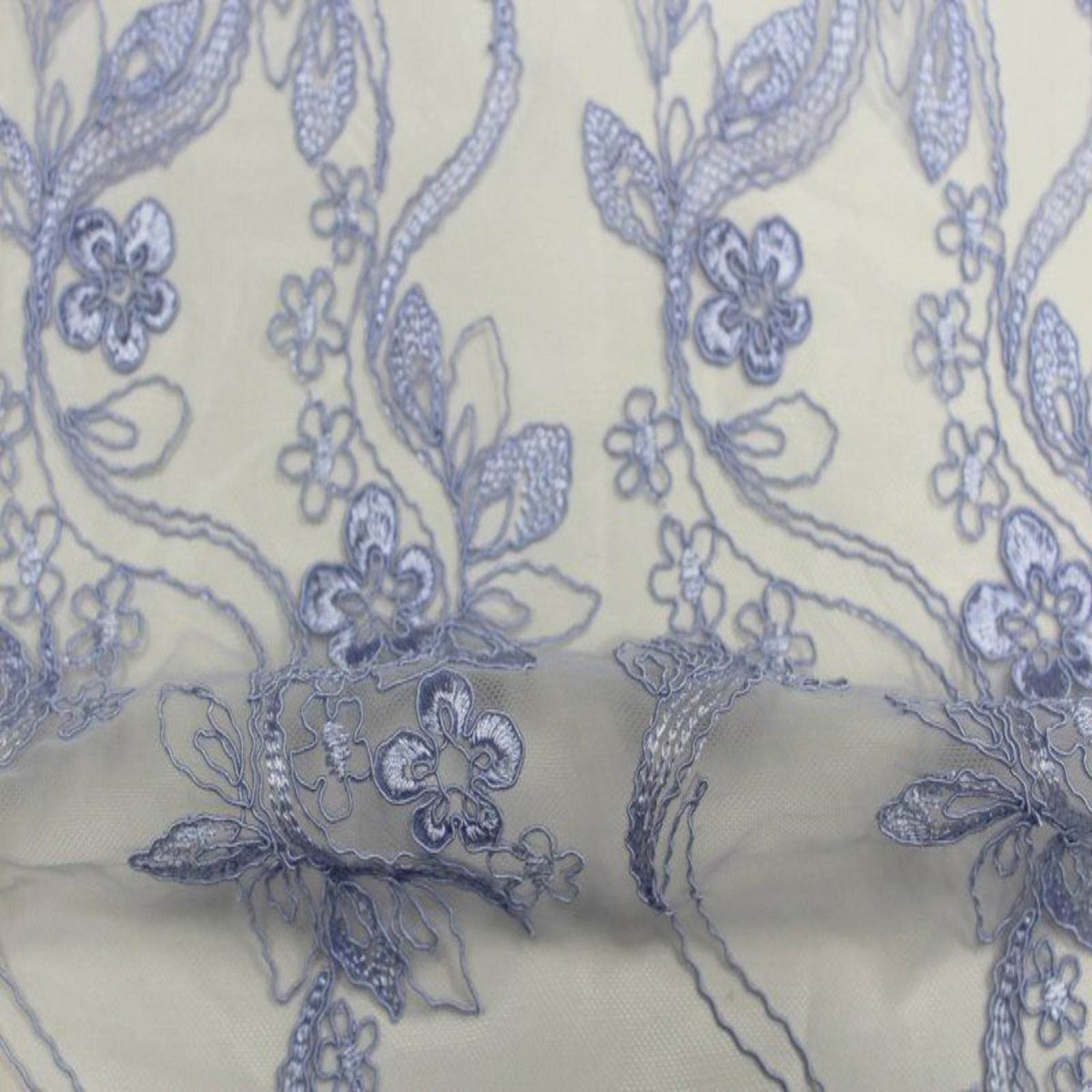 HOLIDAY Embroidered Mesh Fabric. Lace Netting Material 54 Inch in Width | Home Decor Bluebell Fabrics Star