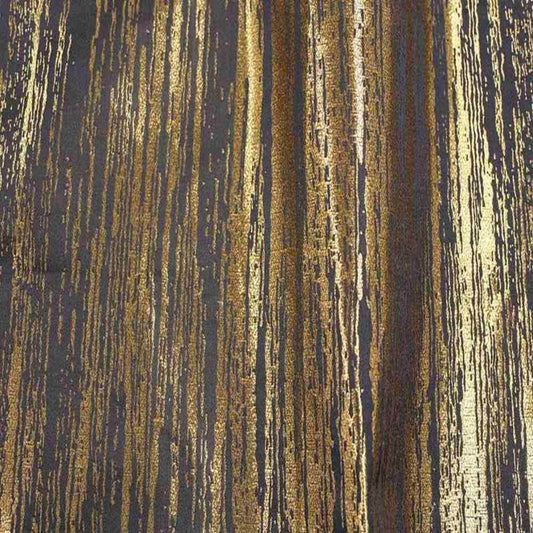 Inline Metallic Jacquard Fabric - 114 Inch. in Width, | Home Decor Black Gold Fabrics Star
