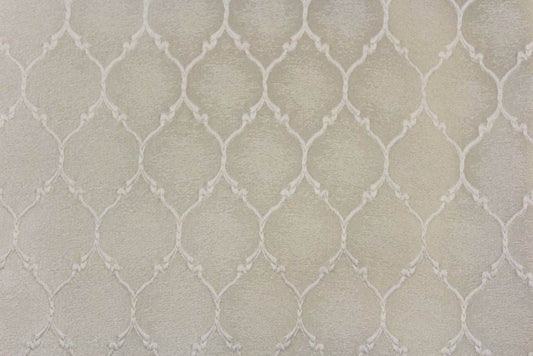 Ladino Jacquard Fabric, 55 Inch. in Width, | Home Decor White Fabrics Star