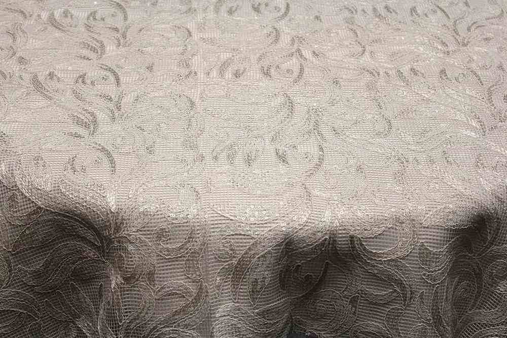 LANCHASTER Lace Sequin Fabric, 54 Inch. in Width White Fabrics Star