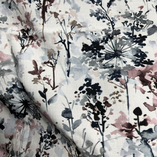 LILY - Digital Print Fabric - Cotton Hand - 58 Inch. in Width, | Home Décor Mauve Fabrics Star