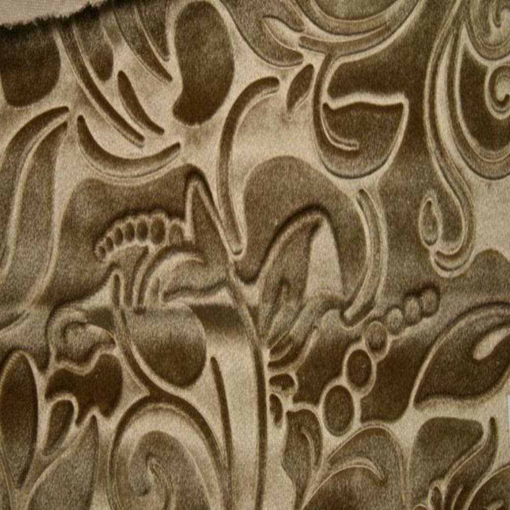Gold Brocade Scroll Velvet Fabric by the Yard - 58 Inch Wide Fabrics Star