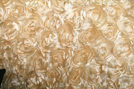 beige LOVEABLE Embroidered Taffeta Fabric by the Yard - 54 Inch Wide Fabrics Star