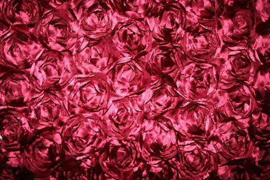 burgundy LOVEABLE Embroidered Taffeta Fabric by the Yard - 54 Inch Wide Fabrics Star