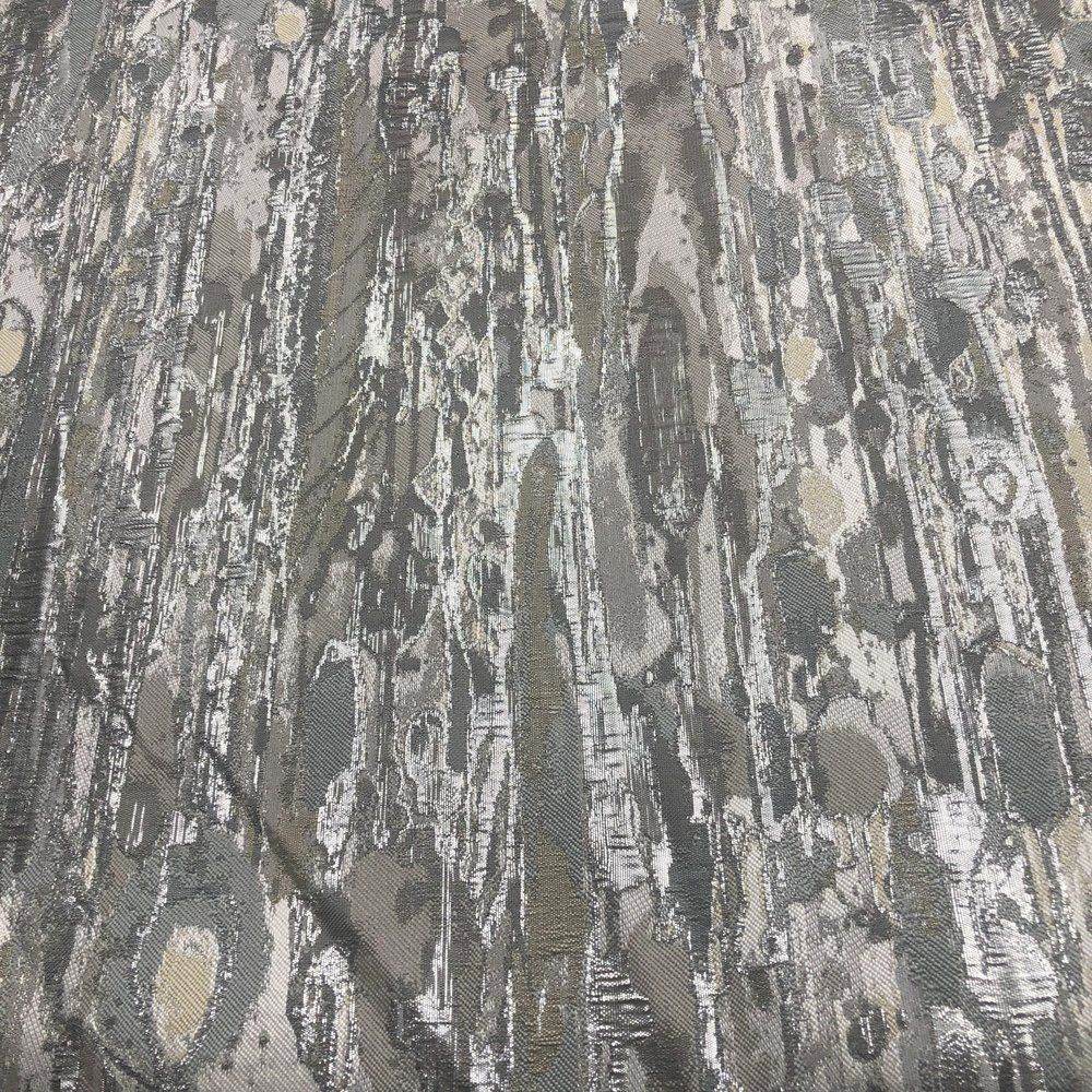 LYNN Jacquard Print Metallic Fabric, 118 Inch in Width, | Home Decor Silver Fabrics Star