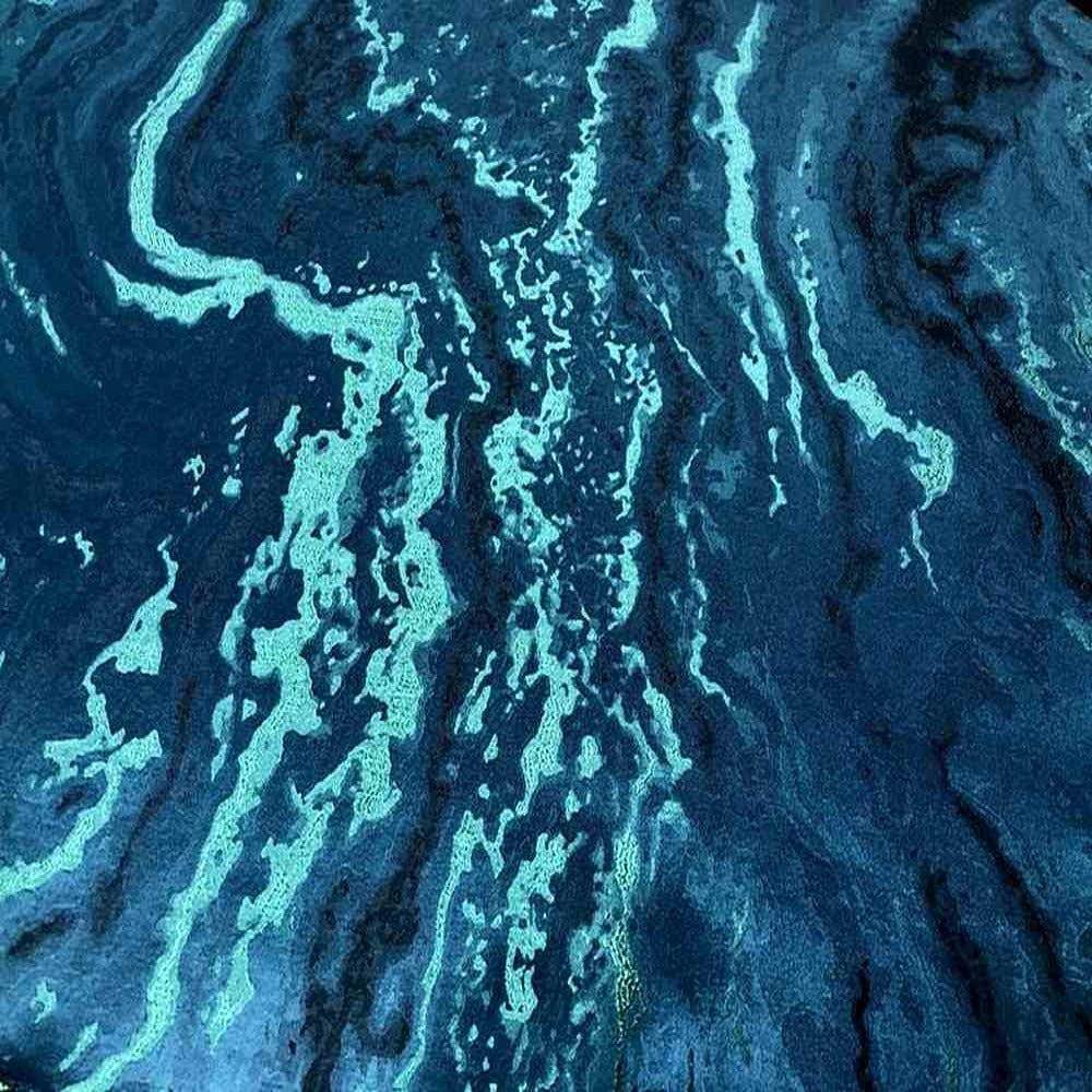 Mahwah Metallic Marbleized Fabric - 54 Inch. in Width, | Home Decor Navy Fabrics Star