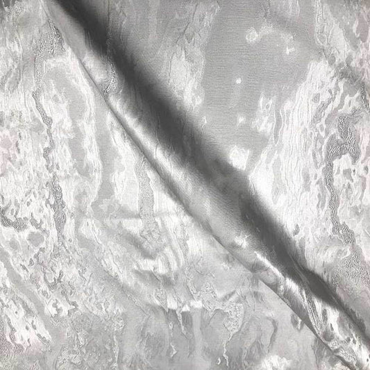 Mahwah Metallic Marbleized Fabric - 54 Inch. in Width, | Home Decor White Fabrics Star