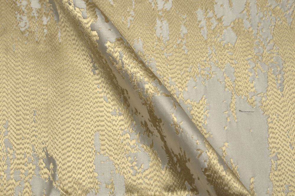 MARMORE Jacquard Fabric, 118 Inch. in Width White Gold Fabrics Star