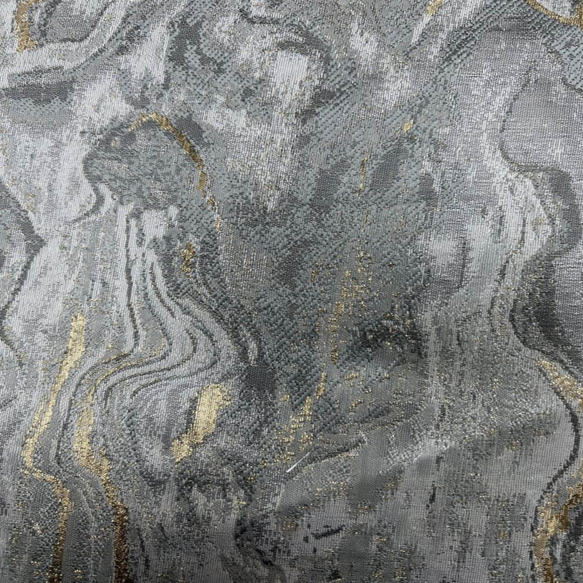 MILANO Jacquard Print Metallic Marbleized Fabric, 118 Inch in Width, | Home Decor Grey Fabrics Star