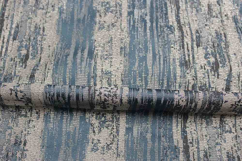 MINIRAL Jacquard Metallic Fabric, 54 Inch. in Width Blue Fabrics Star