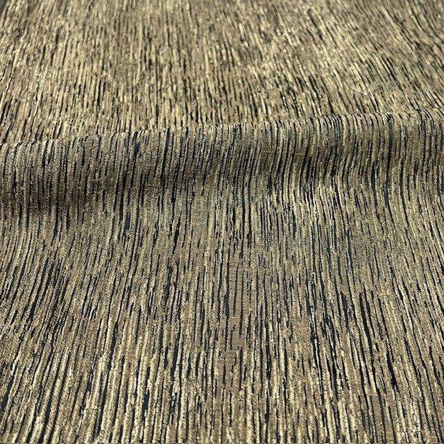 MOWHAK Jacquard Fabric, 115 Inch. in Width Gold Black Fabrics Star