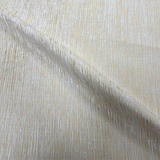 MOWHAK Jacquard Fabric, 115 Inch. in Width White Gold Fabrics Star