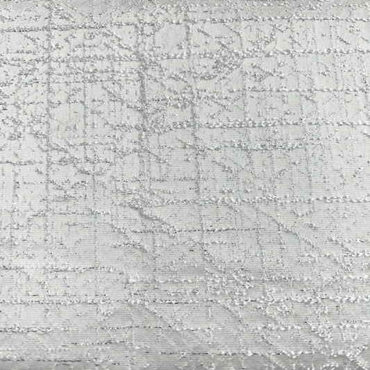 Mumbai Sparkling Jacquard Fabric with Glitzy Yarn, 118 Inch. in Width, | Home Decor White Fabrics Star