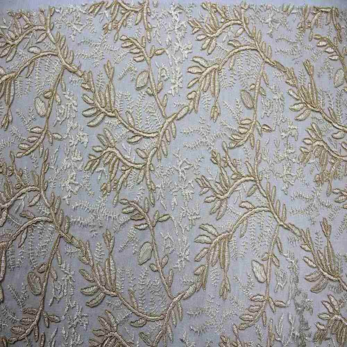 OMAHA Glitter Embroidered Mesh Fabric. Lace Netting Material 53 Inch in Width | Home Decor Natural Fabrics Star