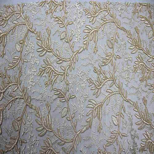 OMAHA Glitter Embroidered Mesh Fabric. Lace Netting Material 53 Inch in Width | Home Decor Natural Fabrics Star