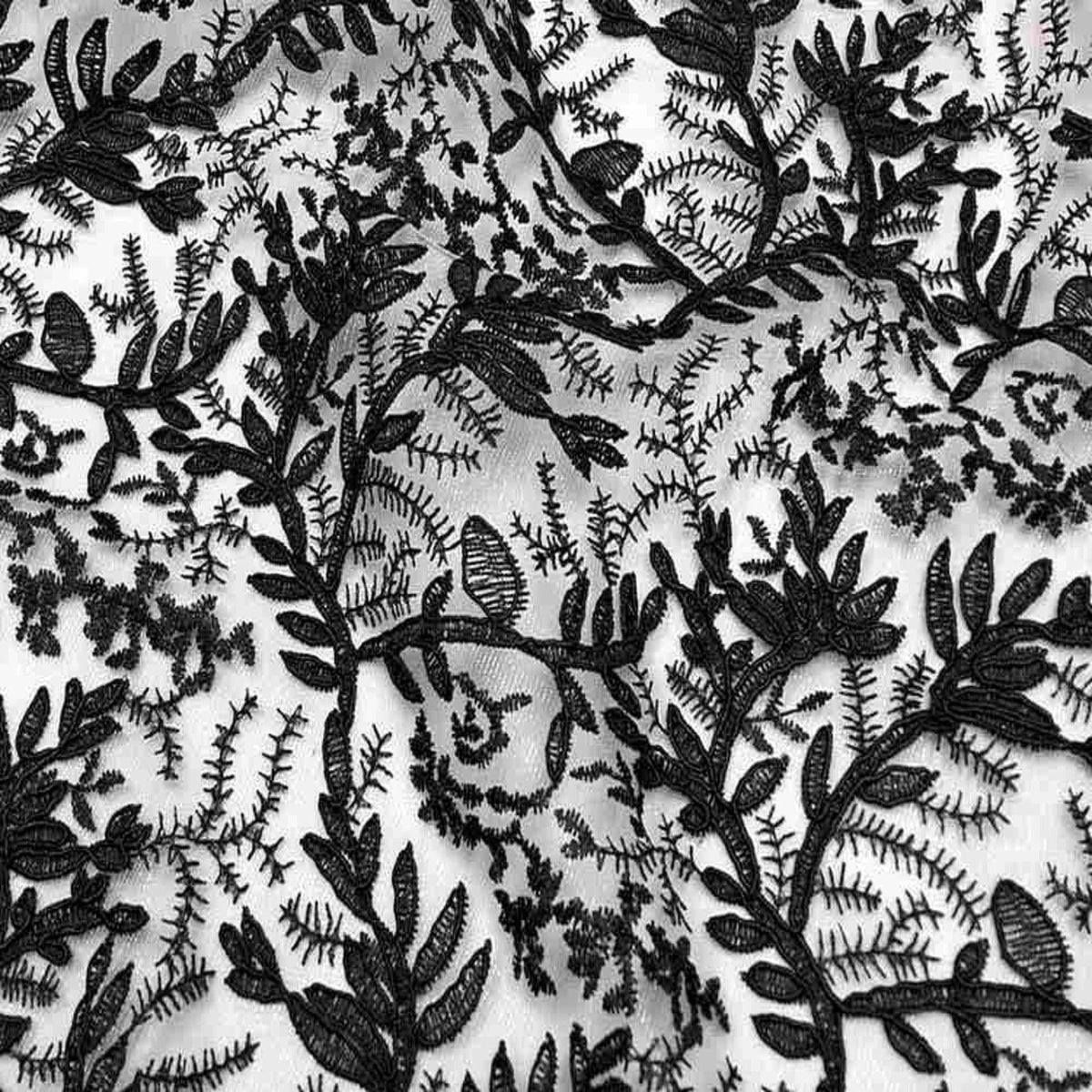OMAHA Glitter Embroidered Mesh Fabric. Lace Netting Material 53 Inch in Width | Home Decor Onyx Fabrics Star