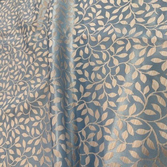 ON THE VINE Jacquard Fabric, 115 Inch. in Width Baby Blue Fabrics Star