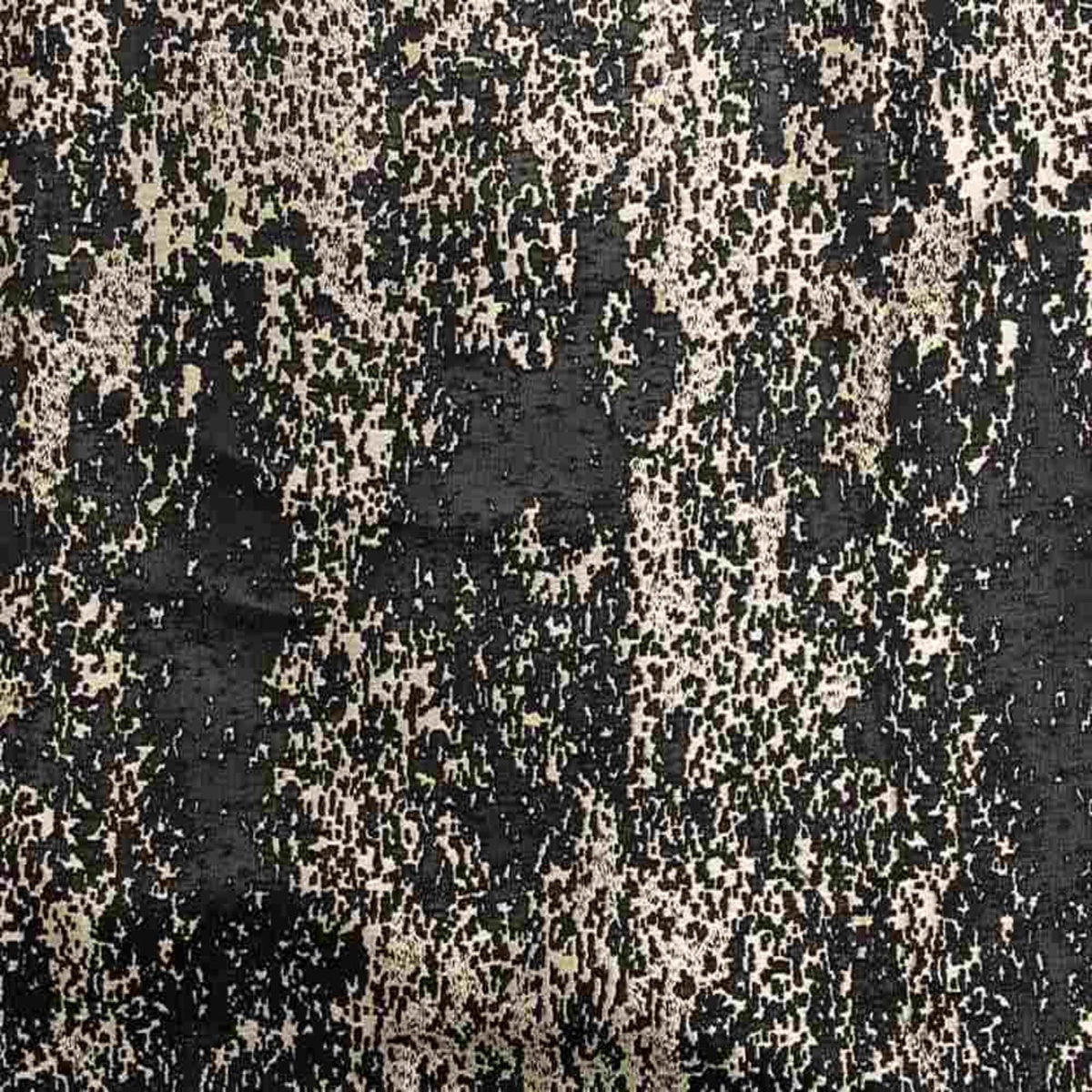 Portland Jacquard Fabric, 55 Inch. in Width, | Home Decor Black Gold Fabrics Star