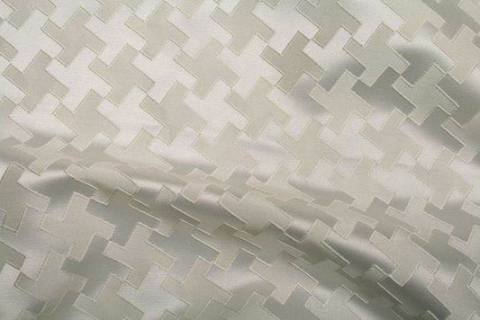 RATTLE Jacquard Fabric, 58 Inch. in Width, | Home Décor White Fabrics Star