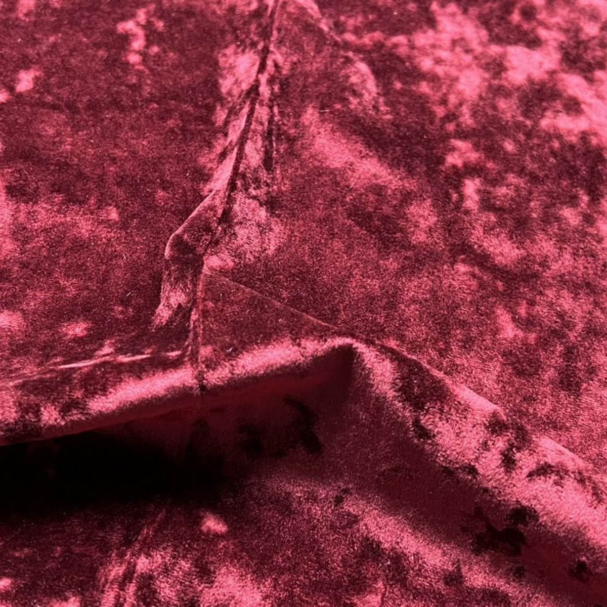 Riverdale Crushed Velvet Fabric, 118 Inch. in Width, | Home Décor Maroon Fabrics Star