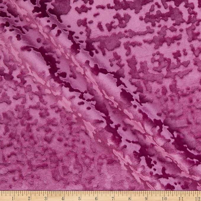 Rose Abstract Crushed Velvet Fabric by the Yard - 118 Inch Wide Fabrics Star