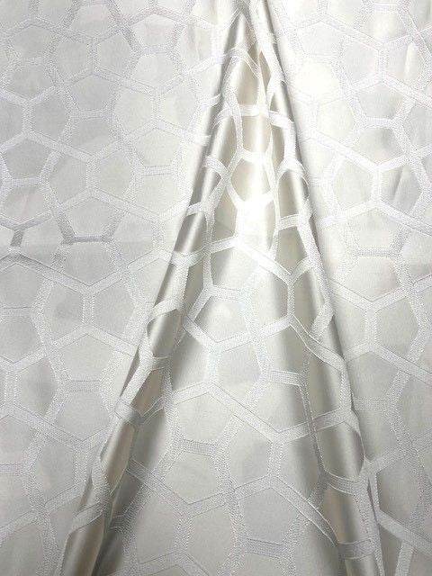 SAPPHIRE Jacquard Fabric, 118 Inch. in Width White Fabrics Star