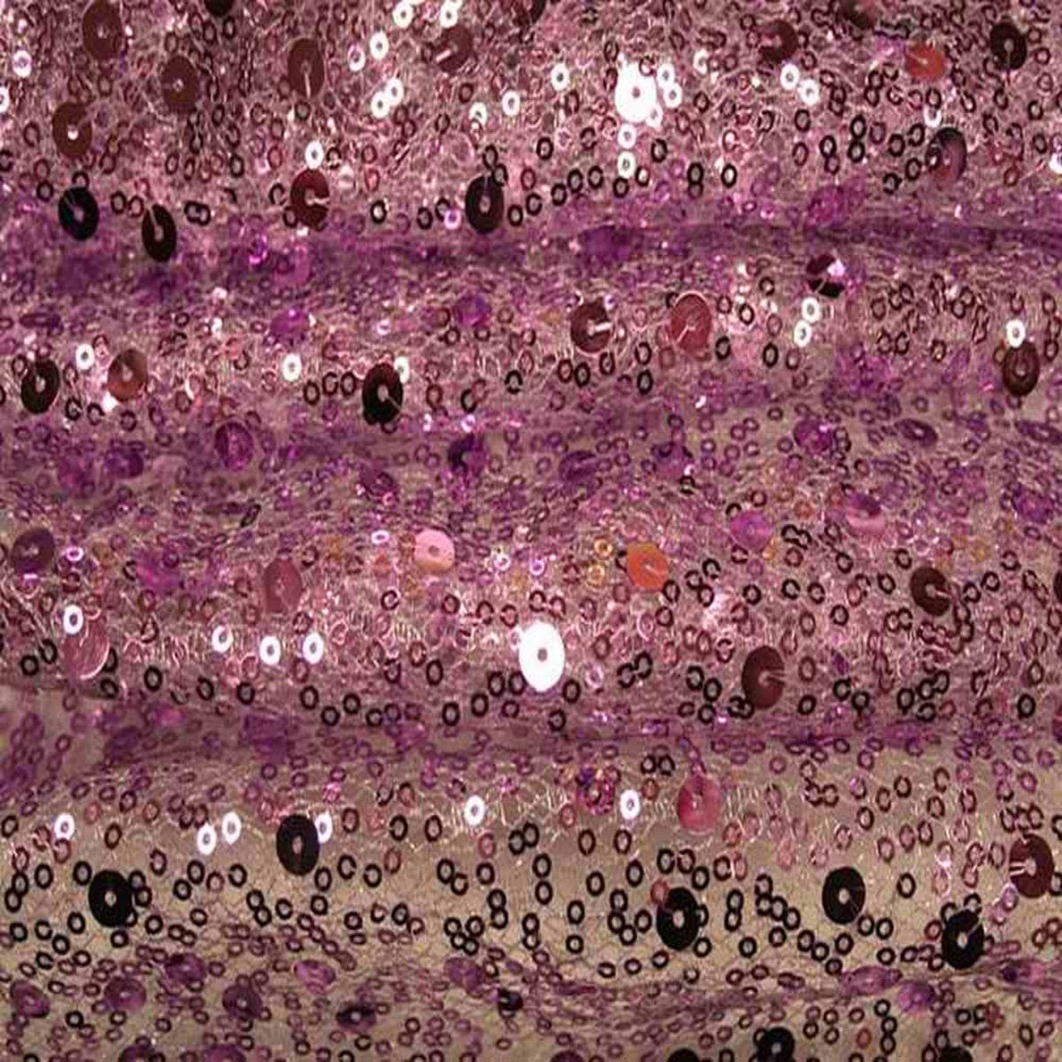 SPRINKLE Two Size Sequin Fabric on Sheer Material ,2- Way Stretch, 52 Inch. In Width, | Home Decor Dusty Pink Fabrics Star