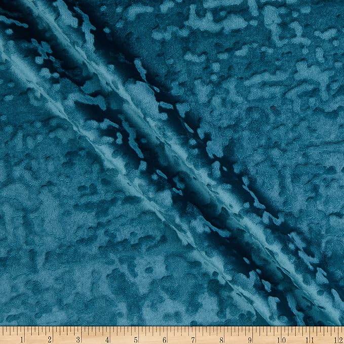 Seafoam Abstract Crushed Velvet Fabric by the Yard - 118 Inch Wide Fabrics Star