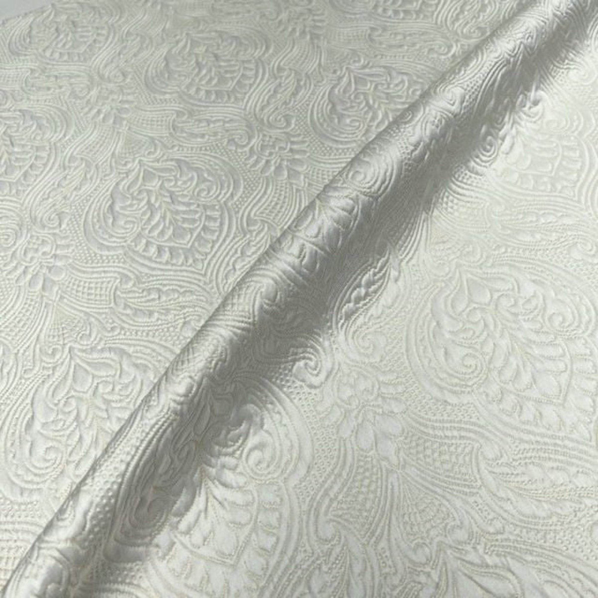 Off White Treasure Jacquard Fabric by the Yard - 115 Inch Wide Fabrics Star