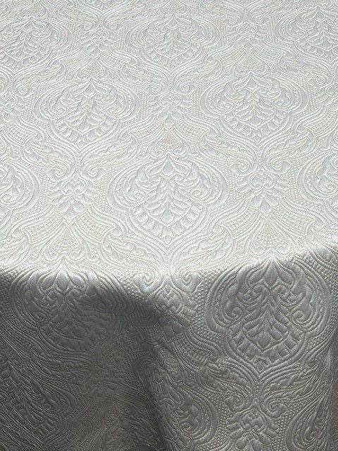Off White Treasure Jacquard Fabric by the Yard - 115 Inch Wide Fabrics Star