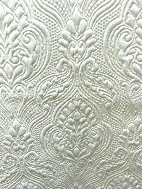 Off White Treasure Jacquard Fabric by the Yard - 115 Inch Wide Fabrics Star