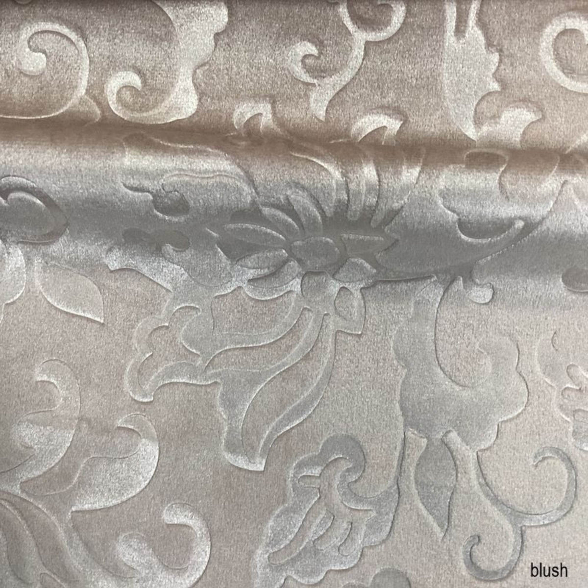 Vails Brocade Velvet Fabric, 72 Inch in Width Ideal Embossed Material for Home Decor Blush Fabrics Star