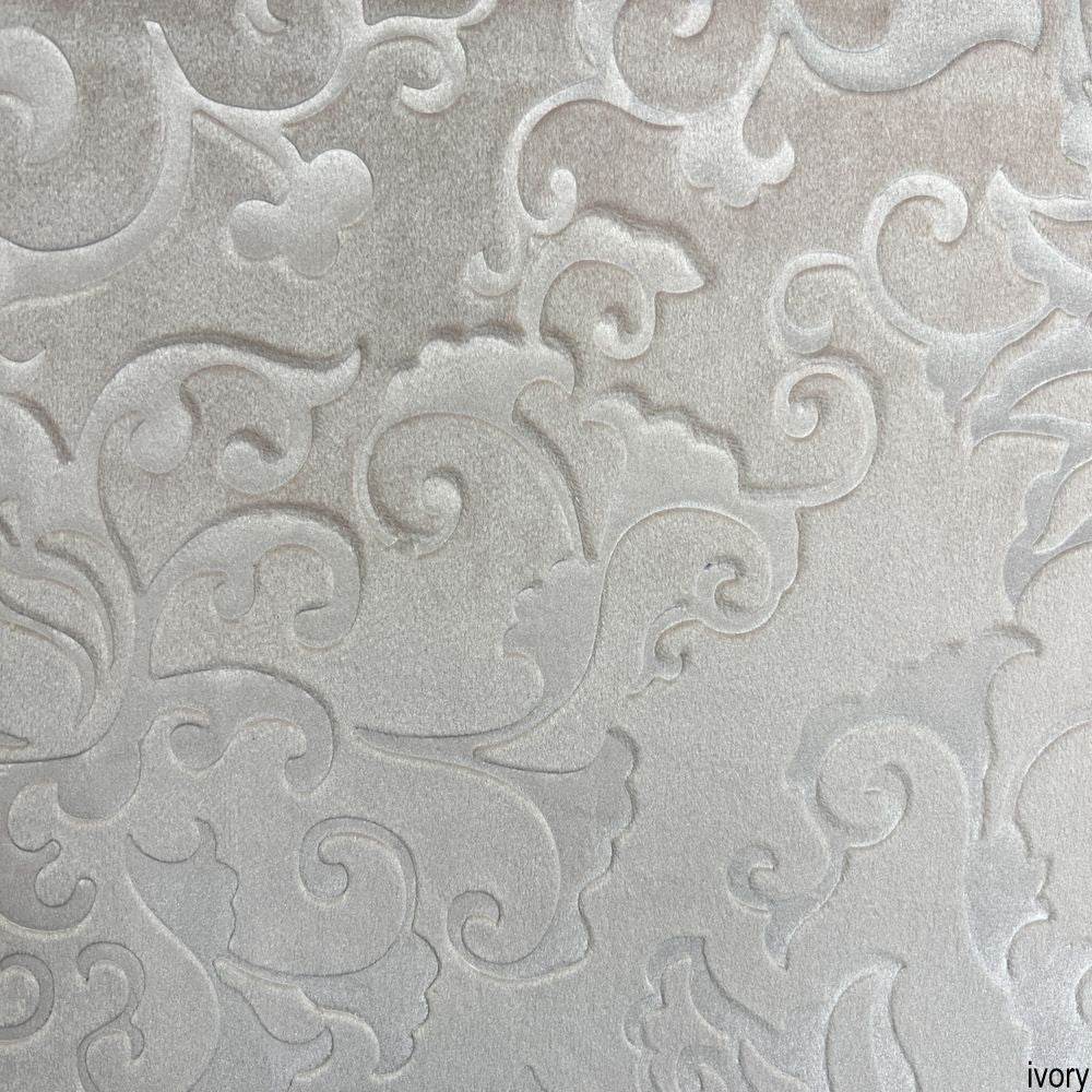 Vails Brocade Velvet Fabric, 72 Inch in Width Ideal Embossed Material for Home Decor Fabrics Star