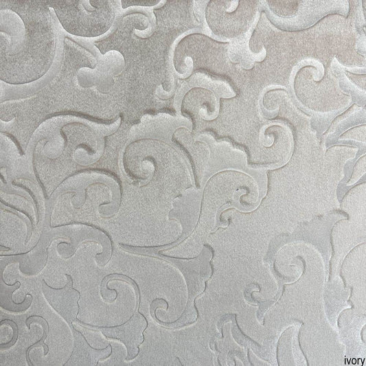Vails Brocade Velvet Fabric, 72 Inch in Width Ideal Embossed Material for Home Decor Fabrics Star